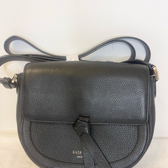 kate spade new york Knott Pebbled Leather Crossbody Saddle Bag - Picture 5 of 15